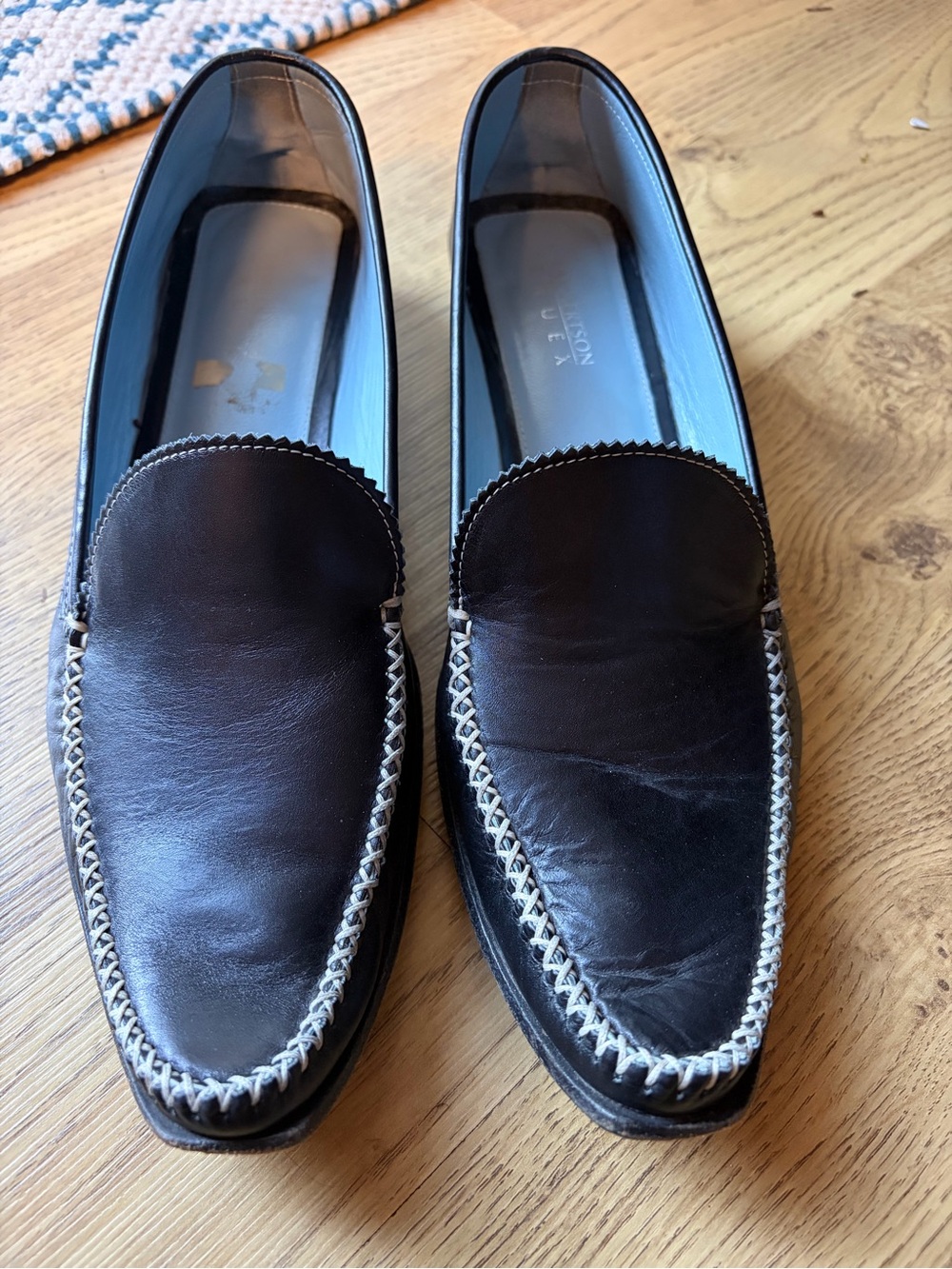 Lambertson Truex Black Leather Loafers – Made in Italy – Size EU 38.5 (US 8.5)